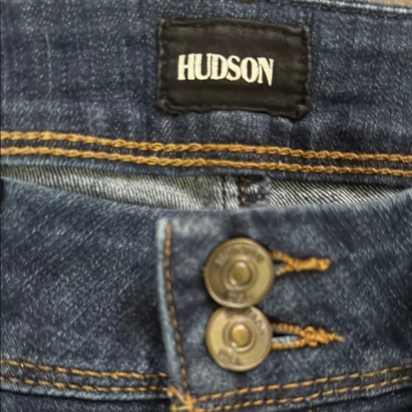 Hudson Collin Jeans Blue Skinny Denim with Subtle Fading - Picture 2 of 9